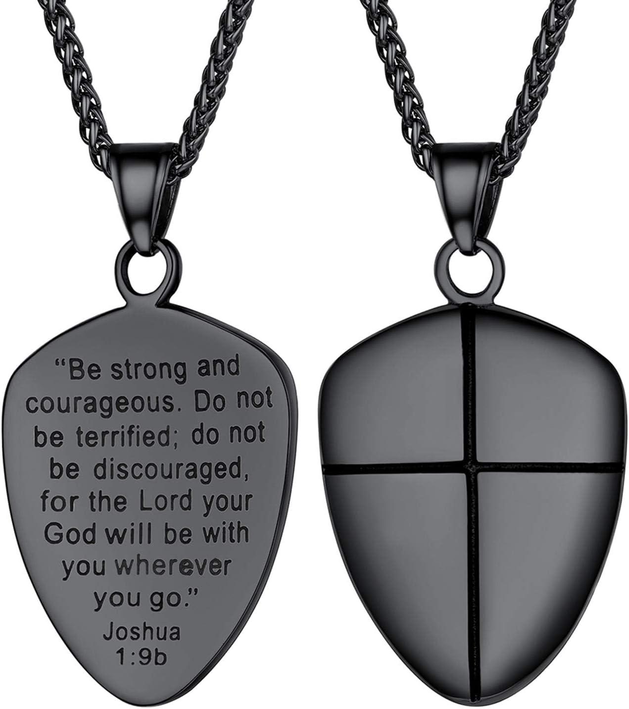 imageU7 Saint BenedictMichael Medal Necklace 316L Stainless Steel Virgin Mary Necklace for Men Women Bible Verse Protection Necklace Catholic Jewelry22quot24quot Adjustable03 Black