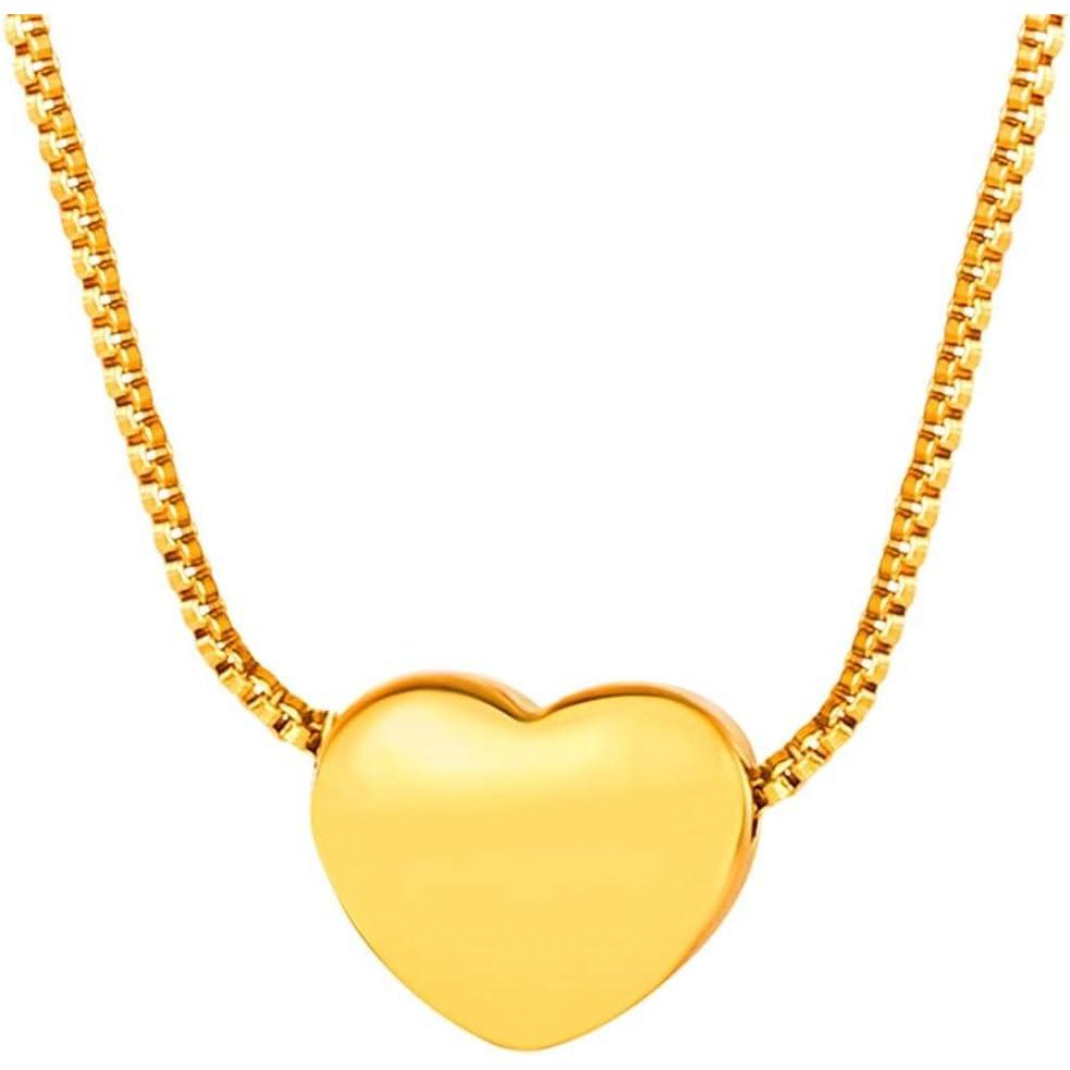 imageU7 Tiny Heart Necklace for Women Stainless Steel 18K GoldBlackRose Gold Plated Link Chain Dainty Love Hearts Pendant NecklacesHeart choker gold