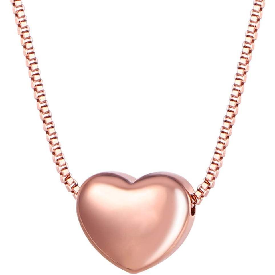 imageU7 Tiny Heart Necklace for Women Stainless Steel 18K GoldBlackRose Gold Plated Link Chain Dainty Love Hearts Pendant NecklacesHeart choker rose gold