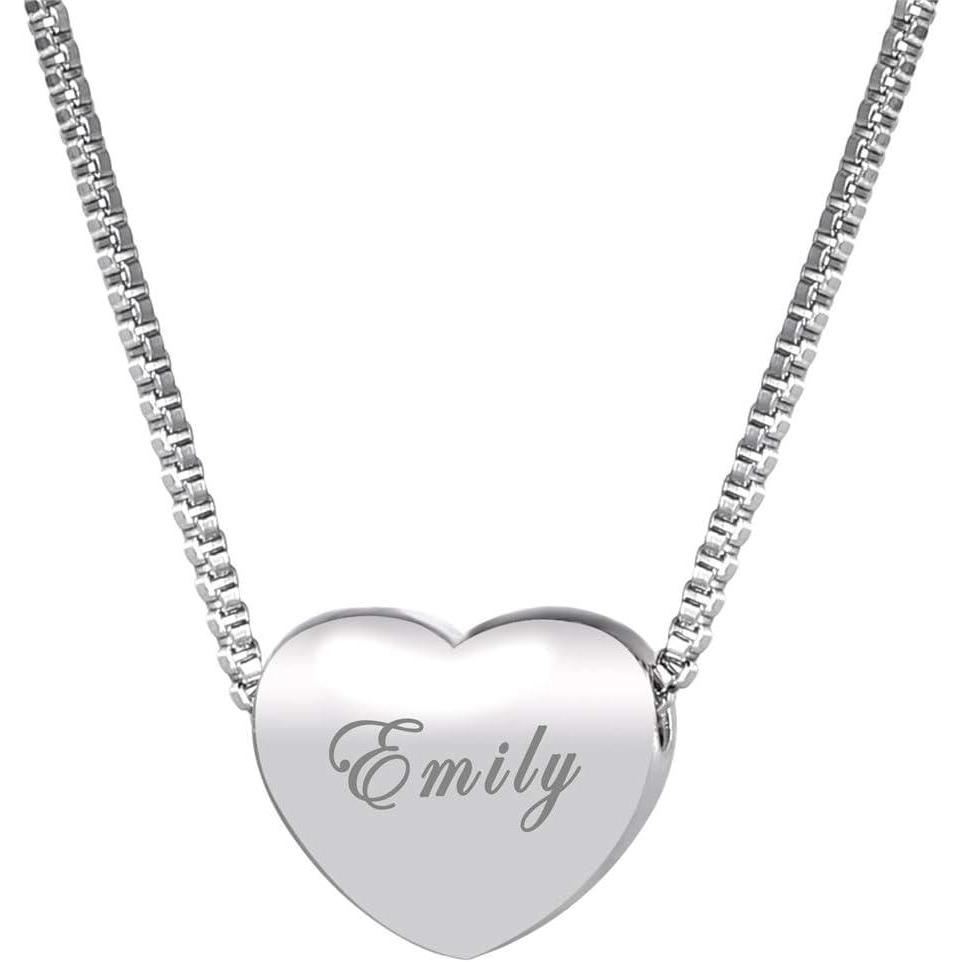 imageU7 Tiny Heart Necklace for Women Stainless Steel 18K GoldBlackRose Gold Plated Link Chain Dainty Love Hearts Pendant NecklacesHeart choker stainlesscustomized