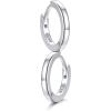SILVERCUTE 925 Sterling Silver Huggie Hoop Earrings for Women,Hypoallergenic Small Hoop Earrings Lightweight Silver/14K Gold Hoops Cartilage Earrings for Women,8/10/12mm(1.Silver)