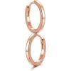 SILVERCUTE 925 Sterling Silver Huggie Hoop Earrings for Women,Hypoallergenic Small Hoop Earrings Lightweight Silver/14K Gold Hoops Cartilage Earrings for Women,8/10/12mm(6.Rose Gold)
