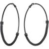 U7 Chunky Hoop Earrings for Women, Thick Gold Plated/Black Stainless Steel Hoops Earrings Statement Jewelry, 30/40/60/80mm(1.Black)