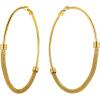 U7 Chunky Hoop Earrings for Women, Thick Gold Plated/Black Stainless Steel Hoops Earrings Statement Jewelry, 30/40/60/80mm(1.Gold)