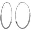 U7 Chunky Hoop Earrings for Women, Thick Gold Plated/Black Stainless Steel Hoops Earrings Statement Jewelry, 30/40/60/80mm(1.Silver)