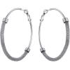U7 Chunky Hoop Earrings for Women, Thick Gold Plated/Black Stainless Steel Hoops Earrings Statement Jewelry, 30/40/60/80mm(1.Silver)