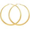 U7 Chunky Hoop Earrings for Women, Thick Gold Plated/Black Stainless Steel Hoops Earrings Statement Jewelry, 30/40/60/80mm(2.Gold)