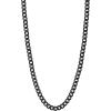 U7 Cuban Link Chain Necklace, Stainless Steel/Black/Gold Plated Chunky Curb Chain Necklace for Men Women, 14-30 Inches, 3/6/9/12 mm Width(c. 3mm Black)