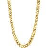 U7 Cuban Link Chain Necklace, Stainless Steel/Black/Gold Plated Chunky Curb Chain Necklace for Men Women, 14-30 Inches, 3/6/9/12 mm Width(d. 6mm Gold)