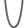 U7 Cuban Link Chain Necklace, Stainless Steel/Black/Gold Plated Chunky Curb Chain Necklace for Men Women, 14-30 Inches, 3/6/9/12 mm Width(f. 6mm Black)