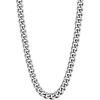 U7 Cuban Link Chain Necklace, Stainless Steel/Black/Gold Plated Chunky Curb Chain Necklace for Men Women, 14-30 Inches, 3/6/9/12 mm Width(h. 9mm Steel)