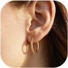 U7 Huggie Earrings, Small Hoop Earrings for Women, Hypoallergenic Stainless Steel Silver/Gold/Black Cartilage Earrings for Christmas Gift (7/8/9/10/12/14/16mm)(c. Gold A)
