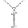 U7 Initial Necklace for Women, Gold/Platinum Plated CZ Crystal Letter A-Z Pendant Necklace, Shiny 20 Inch Name Chain Dainty Personalized Jewelry for Men Mom Wife Friend(c.Premium-Silver)