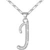 U7 Initial Necklace for Women, Gold/Platinum Plated CZ Crystal Letter A-Z Pendant Necklace, Shiny 20 Inch Name Chain Dainty Personalized Jewelry for Men Mom Wife Friend(c.Premium-Silver)