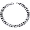 U7 Link Bracelets for Men, Cuban Link/Rope/Watch Band Solid Bracelet, Silver Black Gold Color Wrist Bracelet 3/6/9/12/15mm Width, 6.5/7.5/8.3 Inch Length, Hand Chain Jewelry for Mens Women(c. Cuban 9mm-Silver)