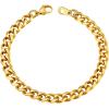U7 Link Bracelets for Men, Cuban Link/Rope/Watch Band Solid Bracelet, Silver Black Gold Color Wrist Bracelet 3/6/9/12/15mm Width, 6.5/7.5/8.3 Inch Length, Hand Chain Jewelry for Mens Women(c. Cuban 6mm-Gold)