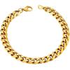 U7 Link Bracelets for Men, Cuban Link/Rope/Watch Band Solid Bracelet, Silver Black Gold Color Wrist Bracelet 3/6/9/12/15mm Width, 6.5/7.5/8.3 Inch Length, Hand Chain Jewelry for Mens Women(c. Cuban 9mm-Gold)