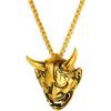 U7 Men Pendant Necklaces, Stainless Steel Necklace for Men, Cool Guitar Pick Skull/Alligator Dinosaur Skeleton Tyrannosaurus Rex/Gothic Skull/Octopus/Evil Demon Hannya Mask Pendant with Chain(Gold)