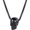 U7 Men Pendant Necklaces, Stainless Steel Necklace for Men, Cool Guitar Pick Skull/Alligator Dinosaur Skeleton Tyrannosaurus Rex/Gothic Skull/Octopus/Evil Demon Hannya Mask Pendant with Chain(Black)