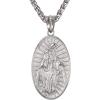 U7 Saint Benedict/Michael Medal Necklace, 316L Stainless Steel Virgin Mary Necklace for Men Women, Bible Verse Protection Necklace Catholic Jewelry,22″-24″ Adjustable(01. Silver)