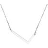 U7 Sideways Large Initial Necklaces for Women, Big Letter Script Name Necklaces Stainless Steel 18K Gold Plated Pendant Monogram Necklace(Silver)