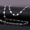 U7 Stainless Steel Jewelry Chain Link Bracelet & Heart Necklace