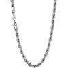 U7 Twisted Rope Chain, Figaro Chain, Men Stainless Steel Necklace and Bracelet Set, 3mm 5mm 6mm 9mm Black Gold Silver Chains Necklaces for Men Women 16″-30″(b. 6mm Silver)