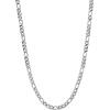 U7 Twisted Rope Chain, Figaro Chain, Men Stainless Steel Necklace and Bracelet Set, 3mm 5mm 6mm 9mm Black Gold Silver Chains Necklaces for Men Women 16″-30″(d. 3mm Silver)