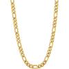 U7 Twisted Rope Chain, Figaro Chain, Men Stainless Steel Necklace and Bracelet Set, 3mm 5mm 6mm 9mm Black Gold Silver Chains Necklaces for Men Women 16″-30″(a. 9mm Gold)