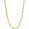 U7 Twisted Rope Chain, Figaro Chain, Men Stainless Steel Necklace and Bracelet Set, 3mm 5mm 6mm 9mm Black Gold Silver Chains Necklaces for Men Women 16″-30″(d. 3mm Gold)