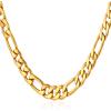 U7 Twisted Rope Chain, Figaro Chain, Men Stainless Steel Necklace and Bracelet Set, 3mm 5mm 6mm 9mm Black Gold Silver Chains Necklaces for Men Women 16″-30″(c. 5mm Gold)