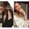 U7 Women Wide Armband Bangle Stainless Steel/Gold Plated Statement Party Jewelry,Upper Arm Cuffs Chunky Bracelet 30-60MM Wide Open Cuff Bracelets