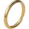SILVERCUTE 925 Sterling Silver Band Rings Cat Rings for Women,Adjustable 925 Silver/18K Gold Plated Band Ring,Cat/Panda Ring(2.5mm Band Ring-Gold)