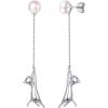 SILVERCUTE 925 Sterling Silver Earrings for Women,Silver Cat/Dinosaur/Devil Horn/Leaf/Snake/Skeleton Various Stud Earrings or Ear Cuffs(01.cat dangle earrings)
