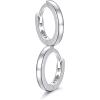 SILVERCUTE 925 Sterling Silver Huggie Hoop Earrings for Women,Hypoallergenic Small Hoop Earrings Lightweight Silver/14K Gold Hoops Cartilage Earrings for Women,8/10/12mm(1.Silver)