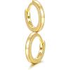 SILVERCUTE 925 Sterling Silver Huggie Hoop Earrings for Women,Hypoallergenic Small Hoop Earrings Lightweight Silver/14K Gold Hoops Cartilage Earrings for Women,8/10/12mm(3.Gold)