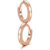 SILVERCUTE 925 Sterling Silver Huggie Hoop Earrings for Women,Hypoallergenic Small Hoop Earrings Lightweight Silver/14K Gold Hoops Cartilage Earrings for Women,8/10/12mm(6.Rose Gold)