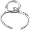 SILVERCUTE S925 Initial Rings, Adjustable Size 6-12 Statement Alphabet Letter A-Z Jewelry Personalized Twisted Initials Rings Sterling Silver Stacking Ring for Women(Silver Q)