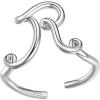 SILVERCUTE S925 Initial Rings, Adjustable Size 6-12 Statement Alphabet Letter A-Z Jewelry Personalized Twisted Initials Rings Sterling Silver Stacking Ring for Women(Silver R)