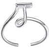 SILVERCUTE S925 Initial Rings, Adjustable Size 6-12 Statement Alphabet Letter A-Z Jewelry Personalized Twisted Initials Rings Sterling Silver Stacking Ring for Women(Silver J)