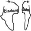 U7 African Map Earrings, Stainless Steel/Black/18K Gold Plated Exaggerated Hollow Out Earrings,Africa Dangle Earrings, Map of Africa Stud Earrings, Custom Name Earrings for Women(Custom Name-Personalized Black-75MM)
