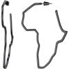 U7 African Map Earrings, Stainless Steel/Black/18K Gold Plated Exaggerated Hollow Out Earrings,Africa Dangle Earrings, Map of Africa Stud Earrings, Custom Name Earrings for Women(B: Black-75MM)