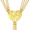 imageU7 BFF Necklace for 23456 Women Girls Stainless Steel Personalized FamilySiblingFriendship Jewelry Set Custom Best Friend Name Engrave Heart Puzzle Matching Pendant NecklacesHeart Set of 6GoldCustomized