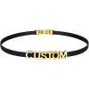 U7 Black Leather Choker Collar Custom with Platinum/18K Gold Plated Initial Names, Personalized Punk Jewelry for Cosplay, Adjustable Length 13-17 Inch(02.Custom(gold)-5.5mm wide)