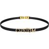 U7 Black Leather Choker Collar Custom with Platinum/18K Gold Plated Initial Names, Personalized Punk Jewelry for Cosplay, Adjustable Length 13-17 Inch(03.Custom(cz gold)-5.5mm wide)