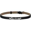 U7 Black Leather Choker Collar Custom with Platinum/18K Gold Plated Initial Names, Personalized Punk Jewelry for Cosplay, Adjustable Length 13-17 Inch(07.Nameplate platinum-10mm wide)