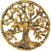U7 Brooches Jewelry for Women Men, Stainless Steel 18K Gold Plated Classic Feather/Flower/Tree of Life/Custom Photo/Breast Cancer Awareness Pink Ribbion Brooches and Pins for Wedding Dress or Party(Tree of life/gold)