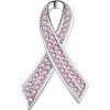 U7 Brooches Jewelry for Women Men, Stainless Steel 18K Gold Plated Classic Feather/Flower/Tree of Life/Custom Photo/Breast Cancer Awareness Pink Ribbion Brooches and Pins for Wedding Dress or Party(Breast cancer awareness ribbon/pink)
