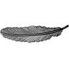U7 Brooches Jewelry for Women Men, Stainless Steel 18K Gold Plated Classic Feather/Flower/Tree of Life/Custom Photo/Breast Cancer Awareness Pink Ribbion Brooches and Pins for Wedding Dress or Party(Feather/black)