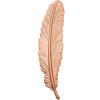 U7 Brooches Jewelry for Women Men, Stainless Steel 18K Gold Plated Classic Feather/Flower/Tree of Life/Custom Photo/Breast Cancer Awareness Pink Ribbion Brooches and Pins for Wedding Dress or Party(Feather/rose gold)